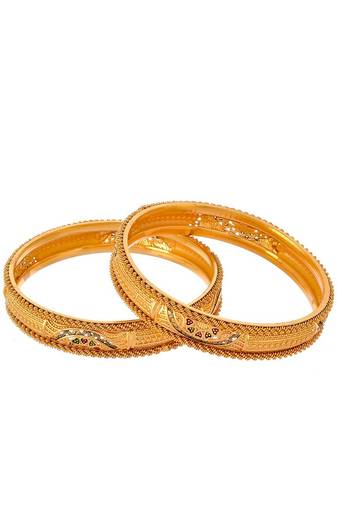 Set of 2 Gold plated Handcrafted bangles