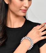 Set of 2 Silver Plated Oxidised Filigree shaped bangles