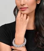 Set of 2 Silver Plated Oxidised handcrafted bangles