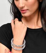 Set of 2 Silver Plated Oxidised handcrafted bangles