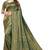 Green woven silk blend saree with blouse