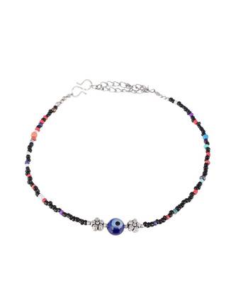Blue Evil Eye Beaded Chain Anklet 3