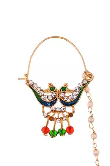 Gold Plated Multibeads Nosering