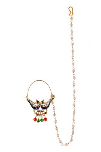 Gold Plated Multibeads Nosering