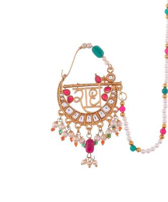 Gold Plated Radhe Nosering 3