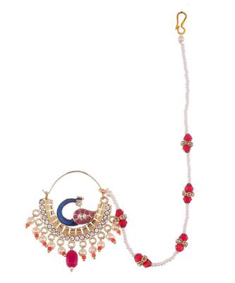 Meenakari Pearl Mayuri Nosering 2