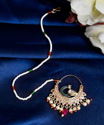 Peacock Meenakari Jodha Bai Nosering 1