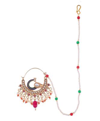Peacock Meenakari Jodha Bai Nosering 3