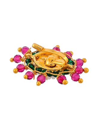 Gold Plated multicolor Stones faceted Nose stud 4