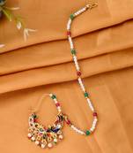 Gold plated designer chained nosering