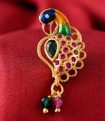 Gold plated Peacock Nose stud
