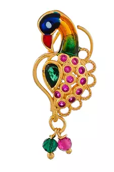 Gold plated Peacock Nose stud