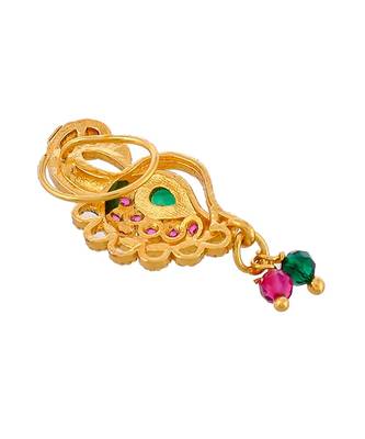 Gold plated Peacock Nose stud 3