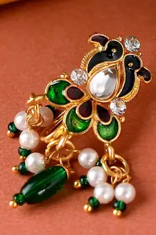 Meenakari ethnic Clip on Nosepin
