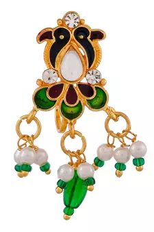 Meenakari ethnic Clip on Nosepin