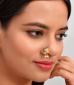 Peacock Goldplated Clip on Nosepin