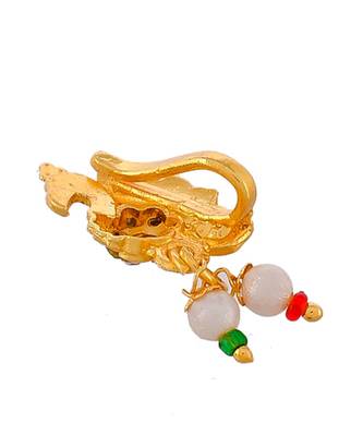 Peacock Goldplated Clip on Nosepin 4