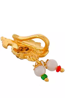 Peacock Goldplated Clip on Nosepin