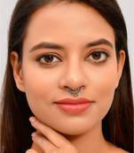 Set of 4 Oxidised Septum Ring