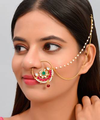 Bridal Kundan Nosering for wedding 1