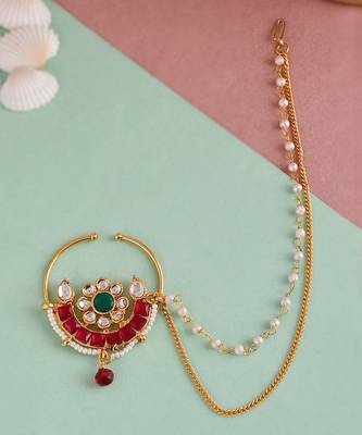 Bridal Kundan Nosering for wedding 2