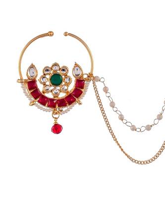 Bridal Kundan Nosering for wedding 4