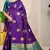 Violet Woven silk blend Saree With Blouse