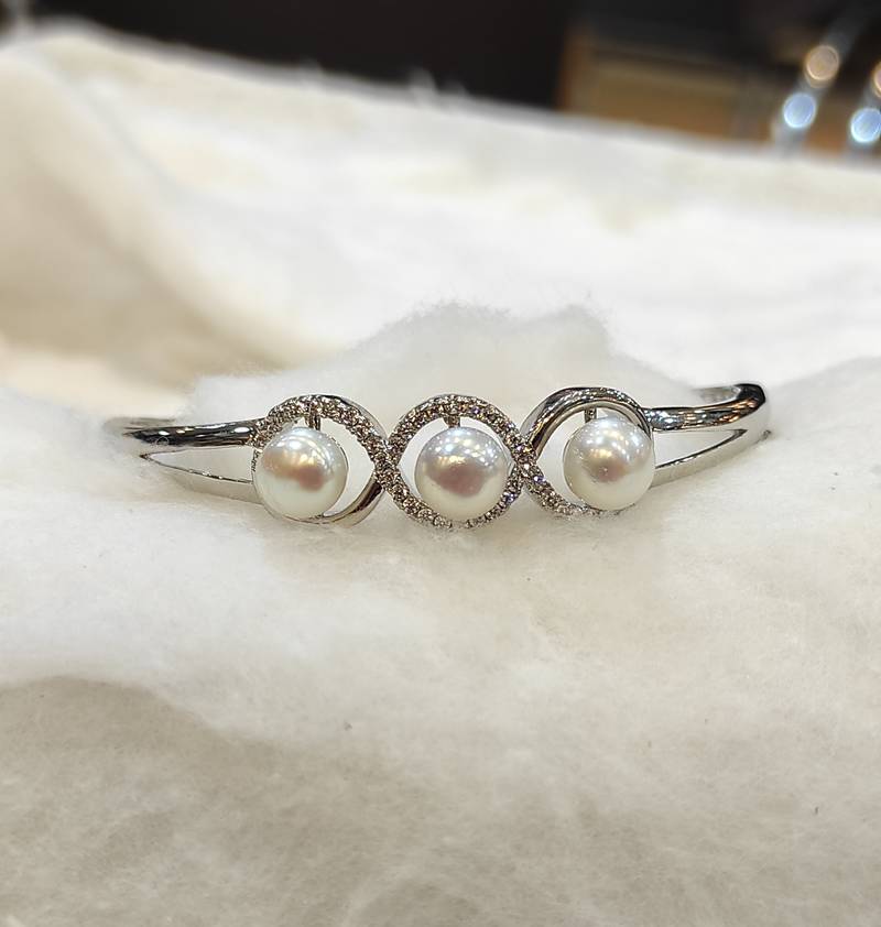 White pearl bracelets