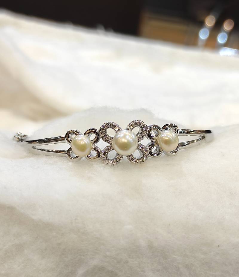 White pearl bracelets
