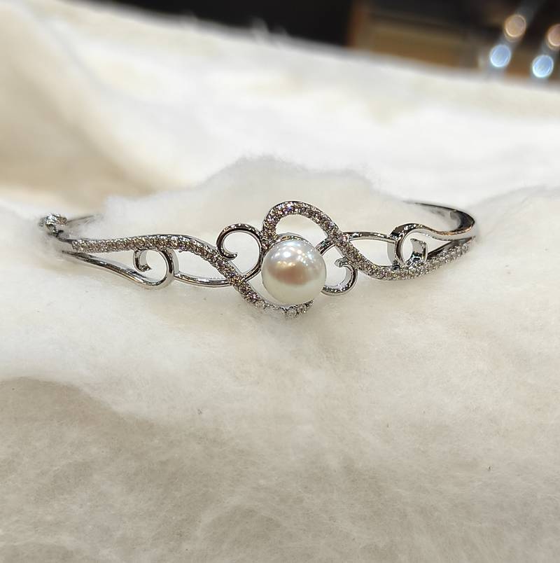 White pearl bracelets