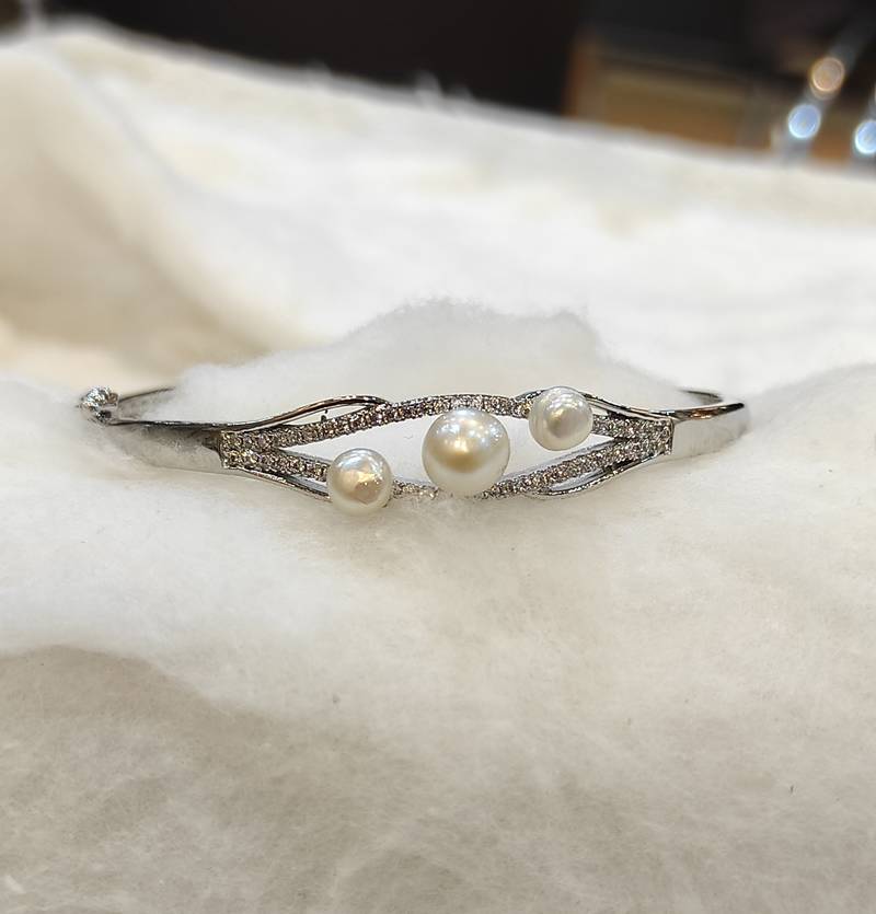 White pearl bracelets