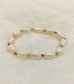 White pearl bracelets
