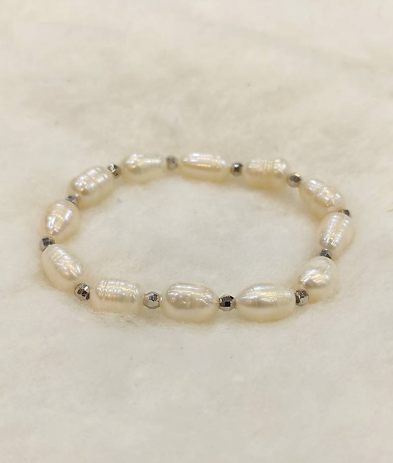White pearl bracelets