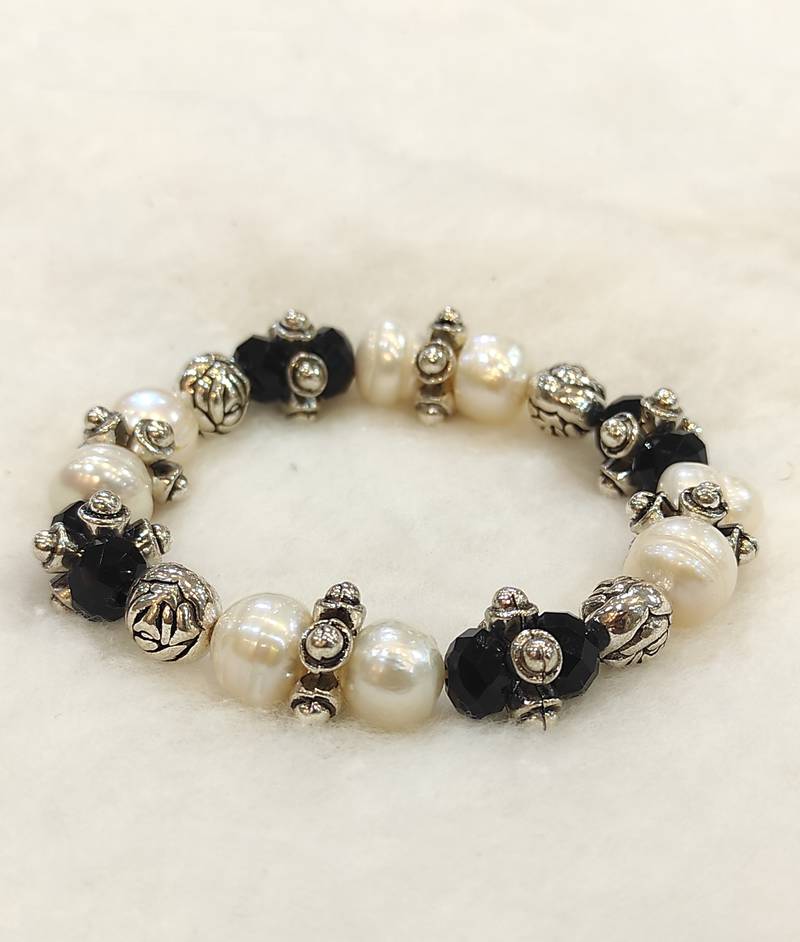 White pearl bracelets
