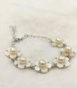 White mother of pearl bracelets