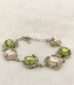 Green mother of pearl bracelets