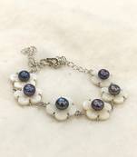 Blue pearl bracelets
