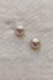 White pearl earrings