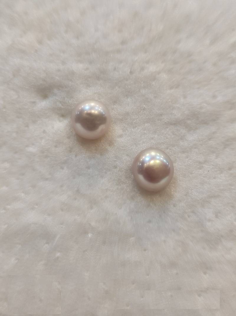 White pearl earrings