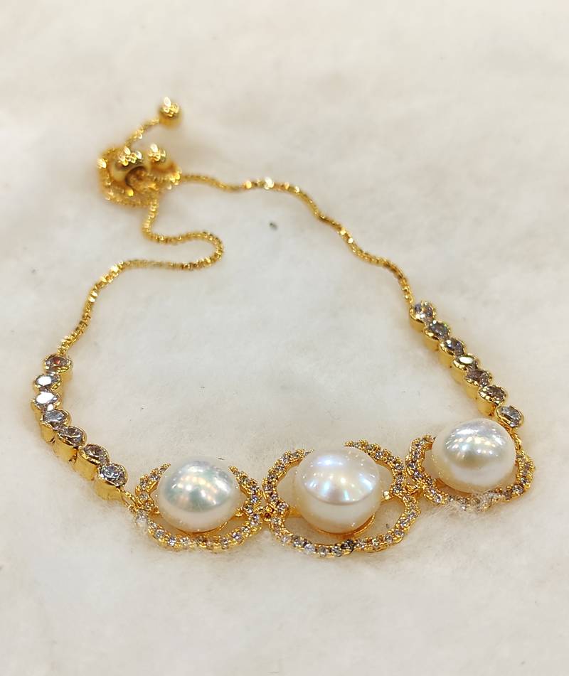 White pearl bracelets