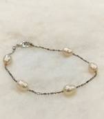 White pearl bracelets
