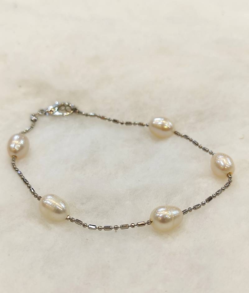 White pearl bracelets