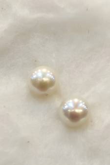 White pearl earrings