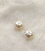 White pearl earrings