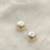 White pearl earrings