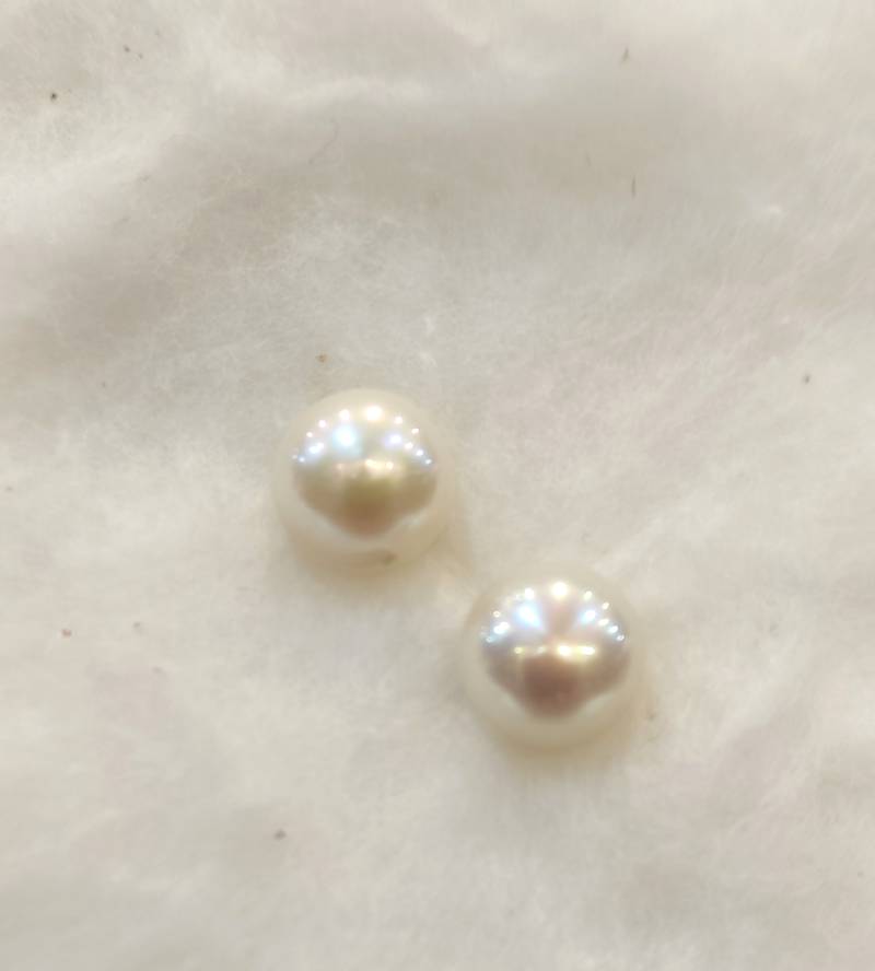 White pearl earrings