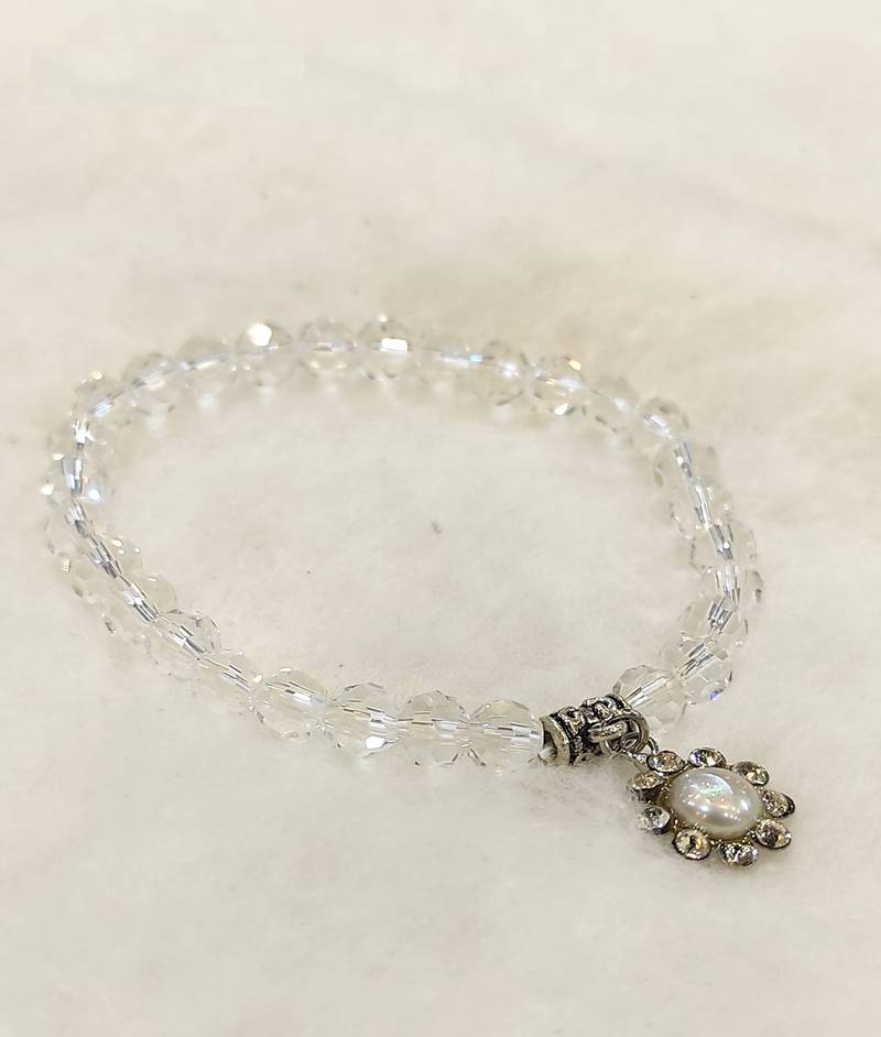 White crystal bracelets