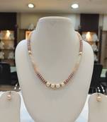 Pink pearl necklace-sets