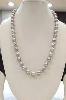 Grey mother of pearl necklace-sets