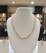 Pink pearl necklace-sets